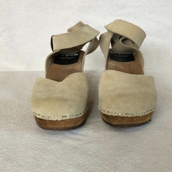Funkis Suede Ankle Strap Clogs - Picture 5 of 10